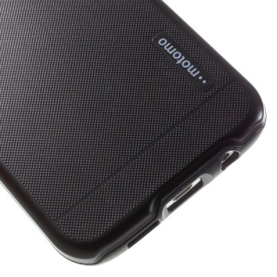 Sustiprintos apsaugos Samsung Galaxy S7 G930F „Motomo“ juodas kieto silikono (TPU) ir plastiko dėklas / Priedai.lt