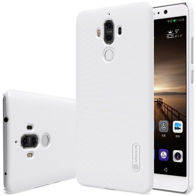 Huawei Mate 9 Nillkin Frosted Shield baltas plastikinis dėklas + apsauginė ekrano plėvelė / Priedai.lt