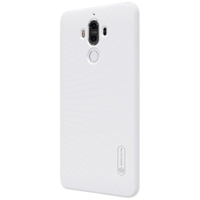 Huawei Mate 9 Nillkin Frosted Shield baltas plastikinis dėklas + apsauginė ekrano plėvelė / Priedai.lt