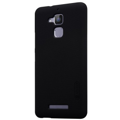 Asus Zenfone 3 Max (ZC520TL) Nillkin Frosted Shield juodas plastikinis dėklas + apsauginė ekrano plėvelė / Priedai.lt