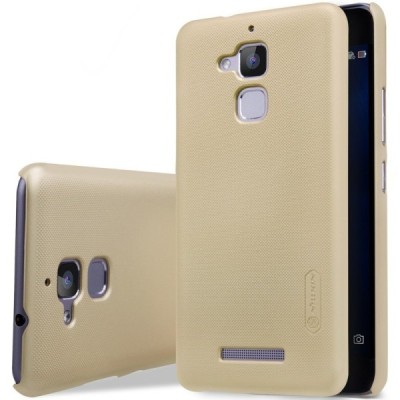 Asus Zenfone 3 Max (ZC520TL) Nillkin Frosted Shield auksinis plastikinis dėklas + apsauginė ekrano plėvelė / Priedai.lt