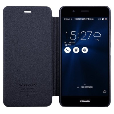 Asus Zenfone 3 Max (ZC520TL) pilkas odinis atverčiamas Nillkin Sparkle dėklas - knygutė / Priedai.lt