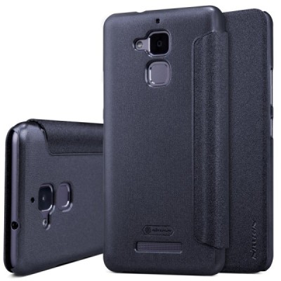 Asus Zenfone 3 Max (ZC520TL) pilkas odinis atverčiamas Nillkin Sparkle dėklas - knygutė / Priedai.lt