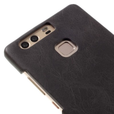 „Mofi“ Slim Leather Huawei P9 (Huawei Ascend P9) pilkas odinis dėklas - nugarėlė / Priedai.lt