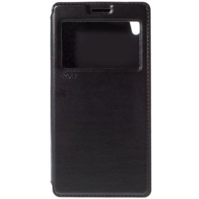 Roar Noble atverčiamas Sony Xperia Z5 Premium (Sony Xperia Z5 Premium Dual) juodas odinis dėklas / Priedai.lt