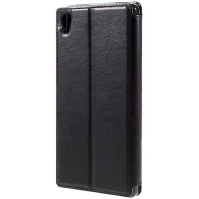 Roar Noble atverčiamas Sony Xperia Z5 Premium (Sony Xperia Z5 Premium Dual) juodas odinis dėklas / Priedai.lt