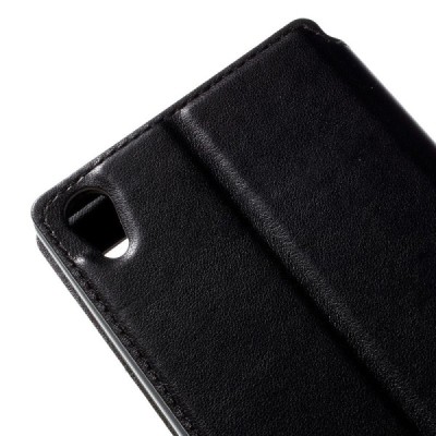 Roar Noble atverčiamas Sony Xperia Z5 Premium (Sony Xperia Z5 Premium Dual) juodas odinis dėklas / Priedai.lt
