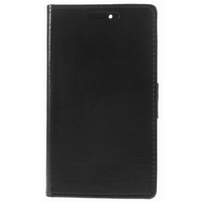 Nokia Lumia 930 atverčiamas juodas odinis dėklas - piniginė / Priedai.lt