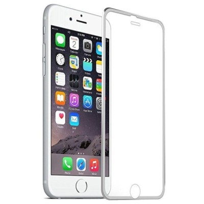 Apple iPhone 7 ir Apple iPhone 8 „Hat-Prince“ 9H Tempered Glass sustiprintos apsaugos sidabrinis pilnai dengiantis apsauginis ek