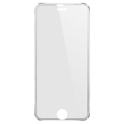 Apple iPhone 7 Plus (iPhone 8 Plus) „Calans“ 9H Tempered Glass sustiprintos apsaugos sidabrinis pilnai dengiantis apsauginis ekr