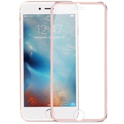 Apple iPhone 7 Plus (iPhone 8 Plus) „Calans“ 9H Tempered Glass sustiprintos apsaugos rožinis pilnai dengiantis apsauginis ekrano