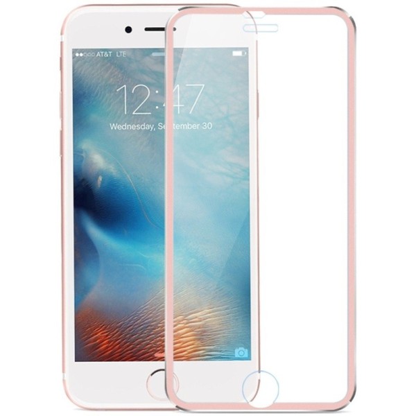 „Calans“ 9H Tempered Glass pilnai dengiantis apsauginis ekrano stiklas 0.2 mm - rožinis (iPhone 7 / 8 / SE 2020 / SE 2022)