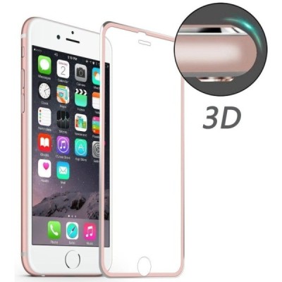 Apple iPhone 7 ir Apple iPhone 8 „Calans“ 9H Tempered Glass sustiprintos apsaugos rožinis pilnai dengiantis apsauginis ekrano st