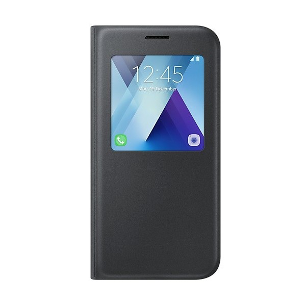 „Samsung“ S View Cover atverčiamas dėklas - juodas (Galaxy A5 2017)