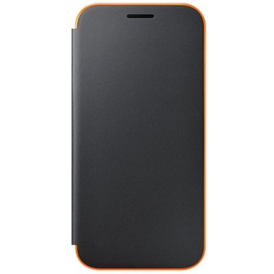 Samsung Galaxy A3 (2017) A320 originalus Neon Flip Cover EF-FA320 atverčiamas juodas odinis dėklas - piniginė / Priedai.lt