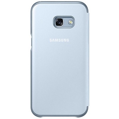 Samsung Galaxy A3 (2017) A320 originalus Neon Flip Cover EF-FA320 atverčiamas šviesiai mėlynas odinis dėklas - piniginė / Prieda