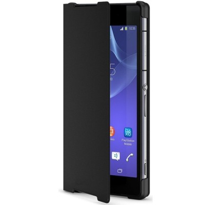 Sony Xperia Z2  juodas atverčiamas dėklas - knygutė / Priedai.lt