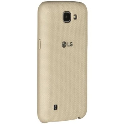 LG Slim Guard K4 (K120E) smėlio spalvos kieto silikono (TPU) dėklas - nugarėlė / Priedai.lt