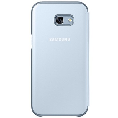 Samsung Galaxy A5 (2017) A520 originalus Neon Flip Cover EF-FA520 atverčiamas šviesiai mėlynas odinis dėklas - piniginė / Prieda