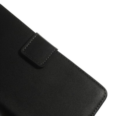Nokia Lumia 635 atverčiamas juodas odinis dėklas - piniginė / Priedai.lt