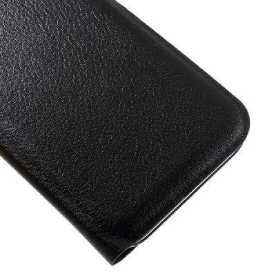 Samsung Galaxy A5 2017 (A520) juodas odinis atverčiamas Smart Wallet dėklas - piniginė / Priedai.lt