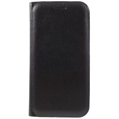 Samsung Galaxy A3 2017 (A320) juodas odinis atverčiamas Smart Wallet dėklas - piniginė / Priedai.lt