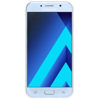 Samsung Galaxy A3 2017 (A320) Nillkin Frosted Shield baltas plastikinis dėklas + apsauginė ekrano plėvelė / Priedai.lt