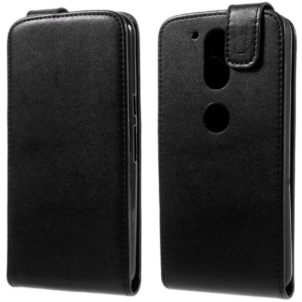 Klasikinis atverčiamas dėklas - juodas (Moto G4 / Moto G4 Plus)