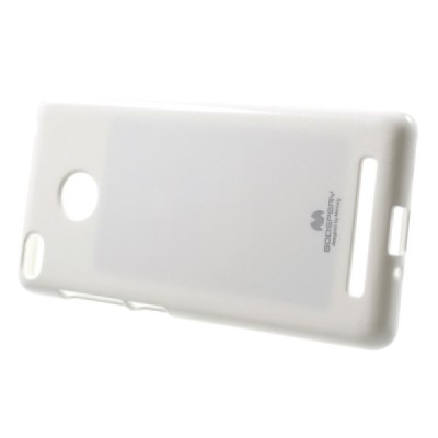 Xiaomi Redmi 3s Mercury baltas kieto silikono TPU dėklas - nugarėlė / Priedai.lt