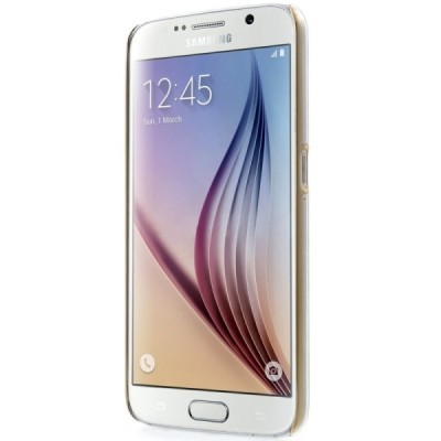 Samsung Galaxy S6 (G9200) Kingxbar Crystal Icon Pro Necklace Swarovski plastikinis skaidrus permatomas auksinis dėklas su krista