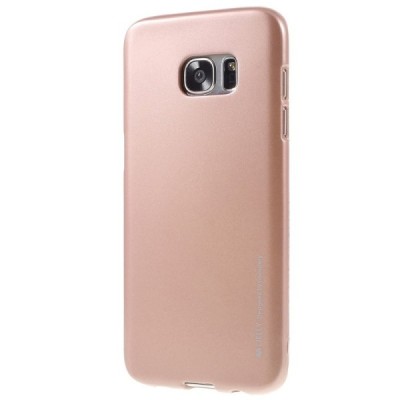 Samsung Galaxy S7 Edge (G935) Mercury rausvai auksinis kieto silikono tpu dėklas - nugarėlė / Priedai.lt