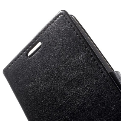 Huawei Honor 6 solidus atverčiamas juodas dėklas - knygutė / Priedai.lt