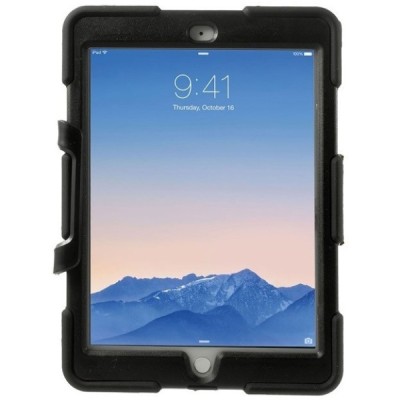 Apple iPad Air 2 sustiprintos apsaugos dėklas - juodas - nugarėlė / Priedai.lt
