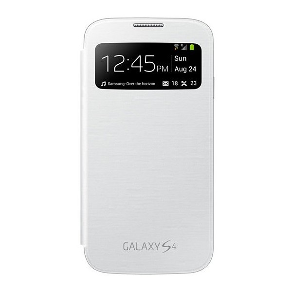 „Samsung“ S View Cover atverčiamas dėklas - baltas (Galaxy S4)