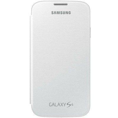 Samsung Galaxy S4 Flip Cover atverčiamas baltas dėklas / Priedai.lt