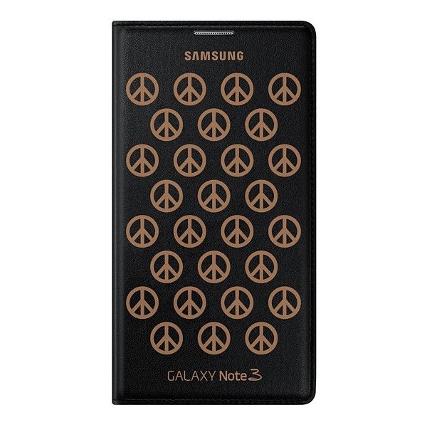 „Samsung“ Moschino Flip Wallet atverčiamas dėklas - juodas (Galaxy Note 3)