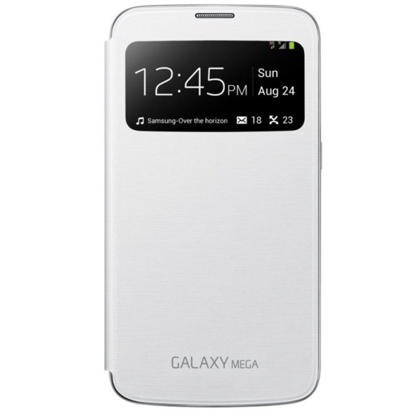 „Samsung“ S View Cover atverčiamas dėklas - baltas (Galaxy Mega 6.3)