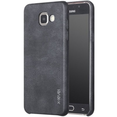 „X-Level“ Vintage Classic serijos Samsung Galaxy A5 2016 (A510) juodas odinis dėklas - nugarėlė / Priedai.lt