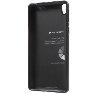Sony Xperia E5 Mercury juodas kieto silikono tpu dėklas - nugarėlė / Priedai.lt