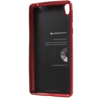 Sony Xperia E5 Mercury raudonas kieto silikono tpu dėklas - nugarėlė / Priedai.lt