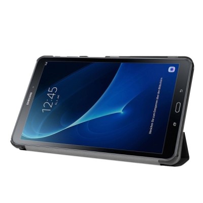 Samsung Galaxy Tab A 10.1 2016 (T580, T585) atverčiamas spalvotas, baltas odinis dėklas - knygutė / Priedai.lt