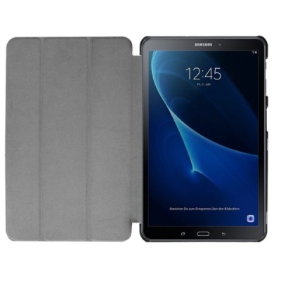 Samsung Galaxy Tab A 10.1 2016 (T580, T585) atverčiamas spalvotas, baltas odinis dėklas - knygutė / Priedai.lt