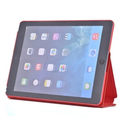 Apple iPad Pro 12.9" atverčiamas smart case raudonas odinis dėklas - knygutė / Priedai.lt