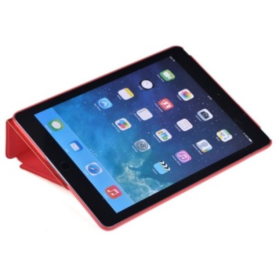 Apple iPad Pro 12.9" atverčiamas smart case raudonas odinis dėklas - knygutė / Priedai.lt