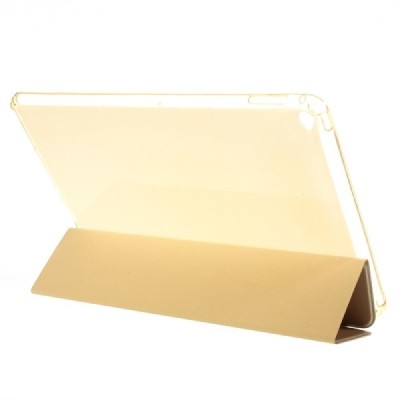 Apple iPad Air 2 plonas atverčiamas auksinis odinis dėklas / Priedai.lt