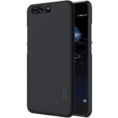 Huawei P10 Nillkin Frosted Shield juodas plastikinis dėklas / Priedai.lt