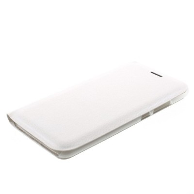 Huawei P10 (Huawei Ascend P10) baltas odinis atverčiamas Flip Wallet dėklas - piniginė / Priedai.lt