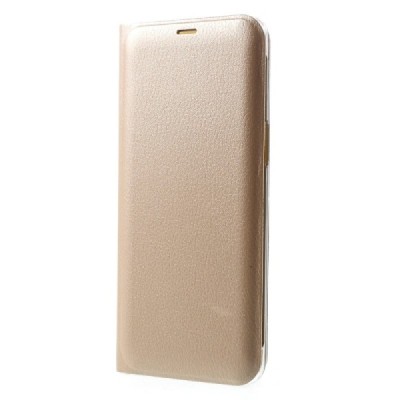 Samsung Galaxy S8 (G950) auksinis odinis atverčiamas Smart Wallet dėklas - piniginė / Priedai.lt