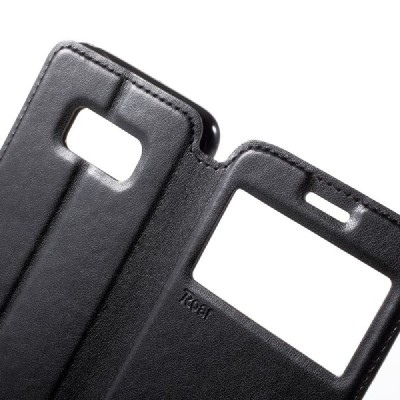 Roar Noble atverčiamas Samsung Galaxy S8 (G950) juodas odinis dėklas / Priedai.lt