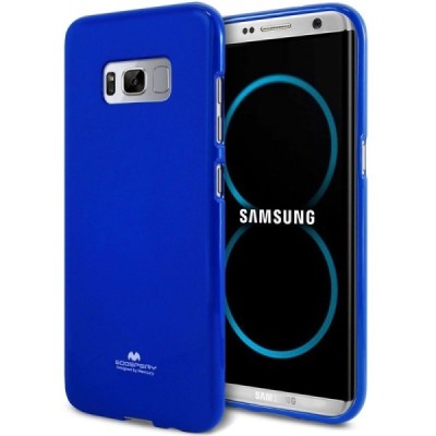 Samsung Galaxy S8 (G950) Mercury tamsiai mėlynas kieto silikono tpu dėklas - nugarėlė / Priedai.lt